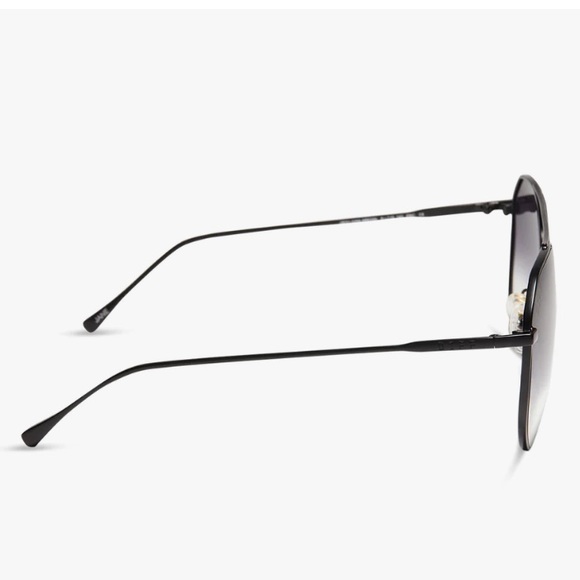 DIFF Jane Matte Black Gray Gradient Sharp Aviator Sunglasses NIB. - Picture 4 of 11